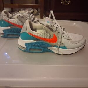 Nike Kids Sneakers - White, Orange, and Blue